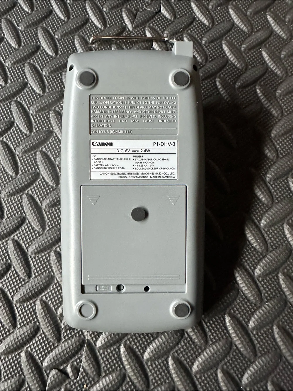 Canon P1-DHV Printing Calculator in Silver and Black